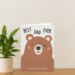 茶色のクマの父の日 カード