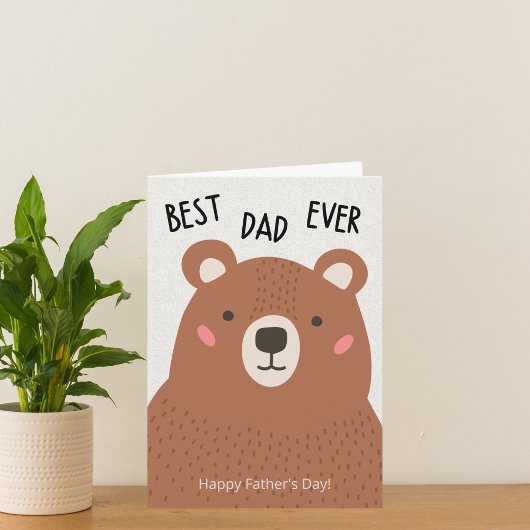 茶色のクマの父の日 カード