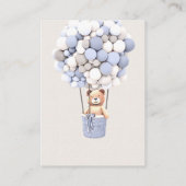 茶色のクマの風船 おむつ抽選券 封筒付き エンクロージャーカード (裏面)