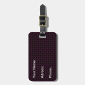 茶色のクラシカルさくらんぼラゲージタグ ラゲッジタグ (正面縦)