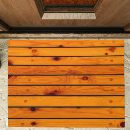 茶色のクラシック木製の帆船デッキ ドアマット