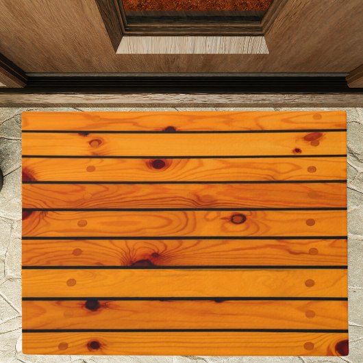 茶色のクラシック木製の帆船デッキ ドアマット