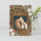 茶色のクリ素朴スマス | 冬のフローラと写真 シーズンカード (スタンド正面)