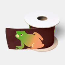 茶色のグラデーションな色のブロックのカエル