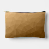 茶色のグラデーションのジオメトリメッシュパターン アクセサリーポーチ (正面)