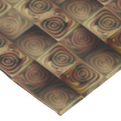 茶色のグラデーションの円を持つ正方形のレリーフ、 浮き彫り テーブルクロス (アングル)