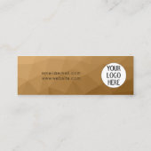 茶色のグラデーション幾何学的メッシュパターンのカスタムロゴ ロイヤリティカード (裏面)