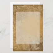 茶色のグランジフローラ 便箋 (正面/裏面)