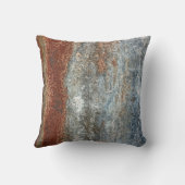茶色のグランジ錆のテクスチャパターン クッション (裏面)