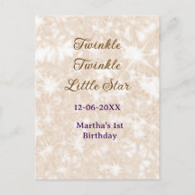 茶色のグリッターきらきらリトルスター誕生日