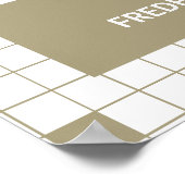 茶色のグリッドフォト ポスター (角)