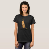 茶色のグレートデン狂犬 Tシャツ (正面フル)