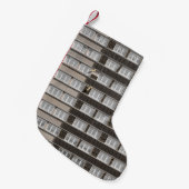 茶色のコマーシャル建物 スモールクリスマスストッキング (正面 (吊り時))