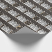 茶色のコマーシャル建物 ラッピングペーパー (角)