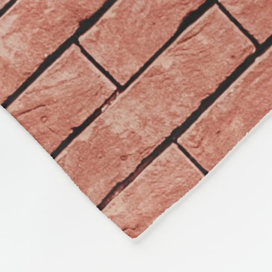 茶色のコンクリートれんが フリースブランケット (角)