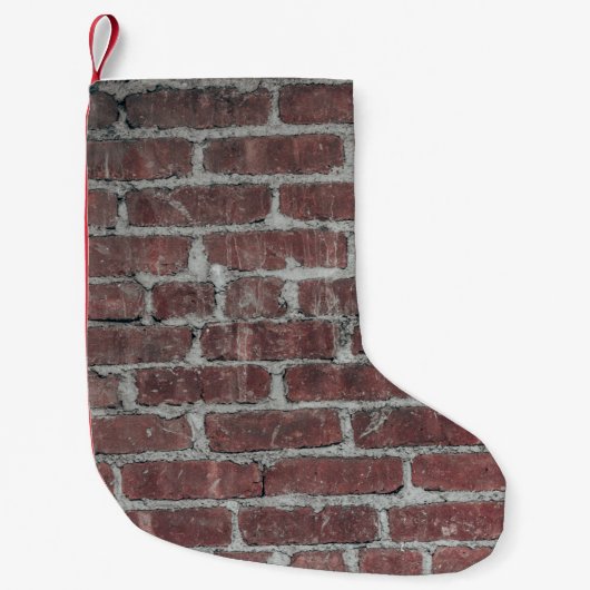 茶色のコンクリート壁 スモールクリスマスストッキング (正面)