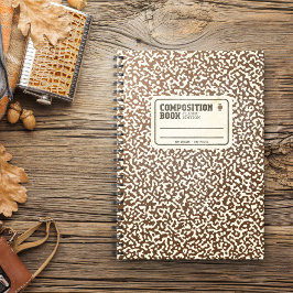 茶色のコンポジションのノート ノートブック