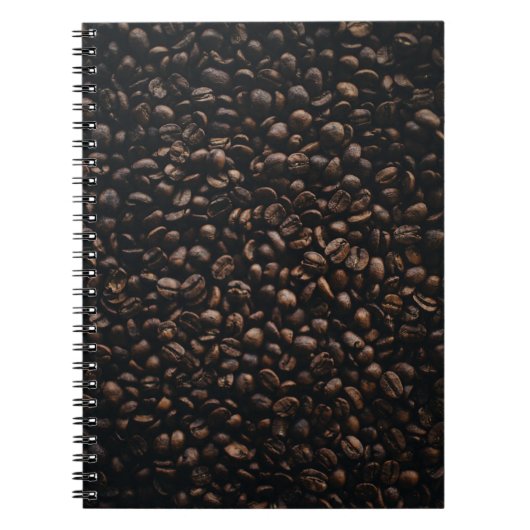 茶色のコーヒーの種 ノートブック (正面)