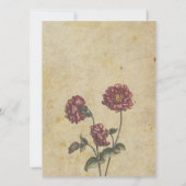 茶色のゴシック ヴィンテージ クラシック ウェディング セーブザデート (裏面)