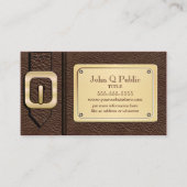 茶色のサドルバッグ 名刺 (正面)