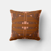 茶色のサンゴの錆の層地中海のモザイクに見える クッション (裏面)