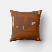 茶色のサンゴの錆の層地中海のモザイクに見える クッション (裏面)