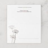 茶色のシェビルのアートヘッド結婚の プレイスカード (外部開封)