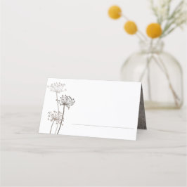 茶色のシェビルのアートヘッド結婚の プレイスカード