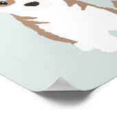 茶色のシベリアのハスキーの子犬の部屋デコールポスター ポスター (角)