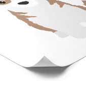 茶色のシベリアのハスキーの子犬の部屋デコールポスター ポスター (角)