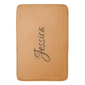 茶色のシンプルスクリプト名はプレーン バスマット (正面縦)