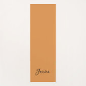 茶色のシンプルスクリプト名はプレーン ヨガマット (正面)