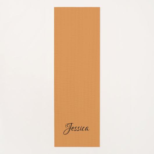茶色のシンプルスクリプト名はプレーン ヨガマット (正面)