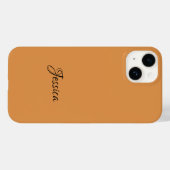 茶色のシンプルスクリプト名はプレーン Case-Mate iPhoneケース (裏面 (横))