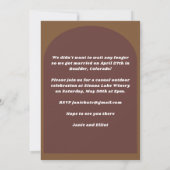 茶色のシンプル幾何学的な形状の写真をエロップ 案内状 (裏面)