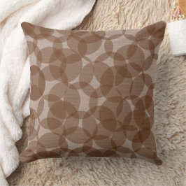 茶色のジオメトリックなアーストーン クッション