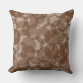 茶色のジオメトリックなアーストーン クッション (正面)