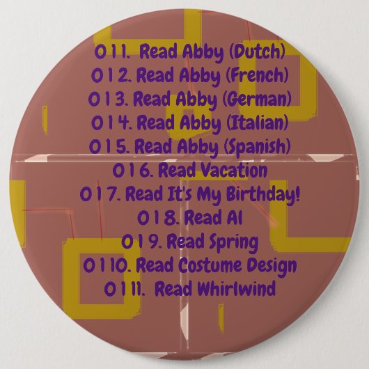 茶色のジオメト読リをリストするには 缶バッジ (正面)