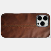 茶色のジッパー付きスリーブ Case-Mate iPhoneケース (裏面 (横))