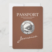 茶色のジャマイカパスポート Save The Date セーブザデート (正面)