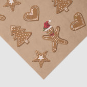 茶色のジンジャーブレッドクリスマスクッキーの形状 薄葉紙 (詳細)