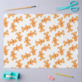 茶色のジンジャーブレッドマンオン白 薄葉紙 (クラフト)