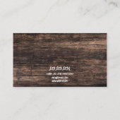 茶色のスタイリッシュ木馬の写真エクエストリアン 名刺 (裏面)