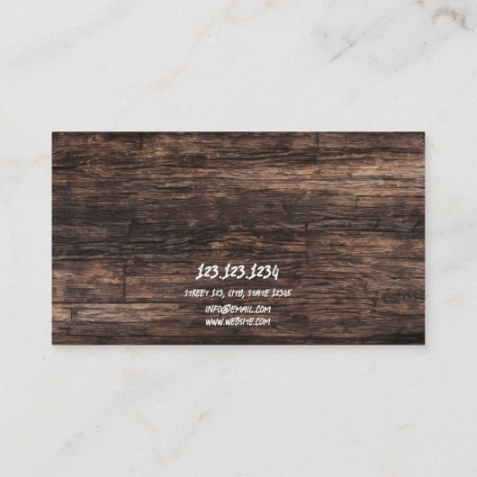 茶色のスタイリッシュ木馬の写真エクエストリアン 名刺 (裏面)