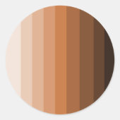 茶色のステッカーの色合い ラウンドシール (正面)