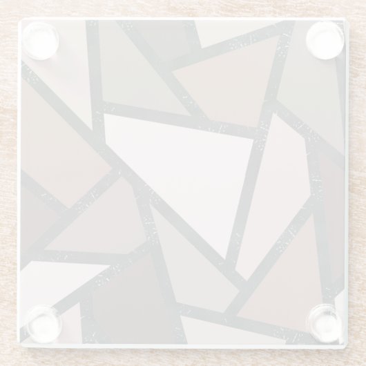 茶色のステンドグラス模様の色合い ガラスコースター (裏面)