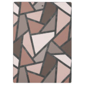 茶色のステンドグラス模様の色合い クリップボード (裏面)