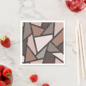 茶色のステンドグラス模様の色合い スタンダードカクテルナプキン (インサイチュ)