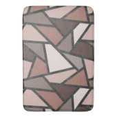 茶色のステンドグラス模様の色合い バスマット (正面縦)