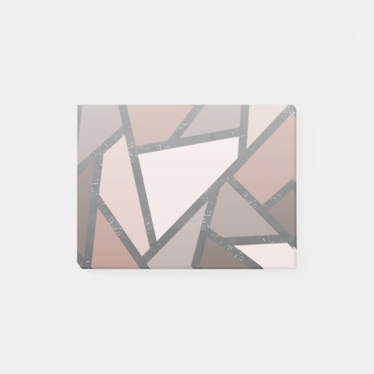 茶色のステンドグラス模様の色合い ポストイット (正面)